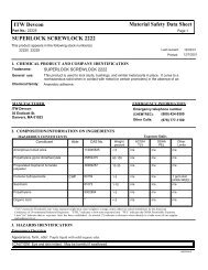 SUPERLOCK SCREWLOCK 2222 ITW Devcon Material Safety Data ...