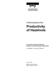 A Field Evaluation of the Productivity of Hazelnuts