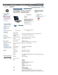 HP EliteBook 2740p Tablet PC (WK297EA ... - Added Dimension