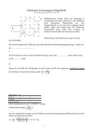 Elektronen im homogenen Magnetfeld - Feuerbachers-matheseite.de