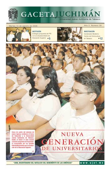 Martes 15 de Agosto de 2006 - Publicaciones - Universidad JuÃ¡rez ...