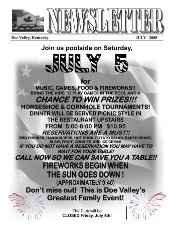FIREWORKS BEGIN WHEN THE SUN GOES DOWN ! - Doe Valley