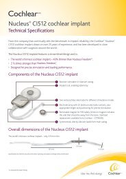 NucleusÂ® CI512 cochlear implant - cochlear implant HELP