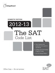 Test Centers and Codes - SATs - College Board