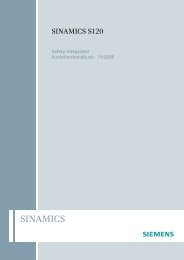 SINAMICS Safety Integrated Funktionshandbuch - Siemens