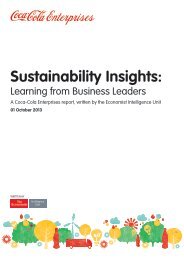 Sustainability Insights: - Coca-Cola Enterprises