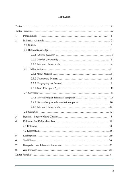 Bagian III Teori Informasi Asimetrisk - Economics Development and ...