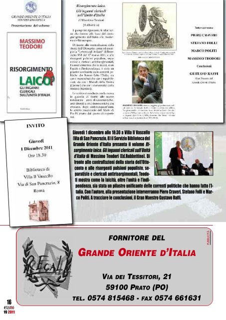 N. 19-2011 - Grande Oriente d'Italia