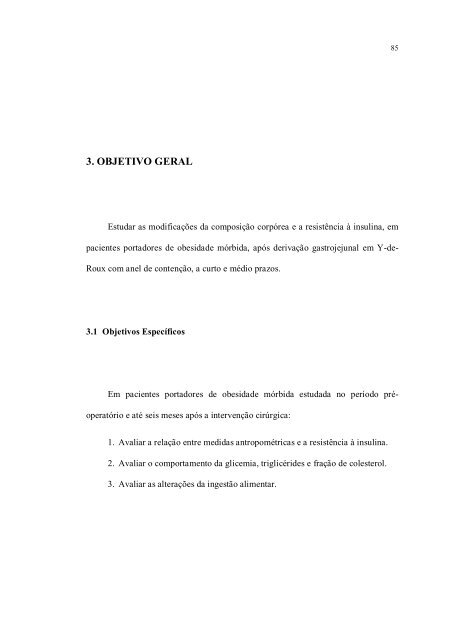 Modificações da resistência à insulina após septação ... - Nutritotal