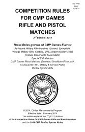 competition rules for cmp games rifle and pistol matches - Civilian ...