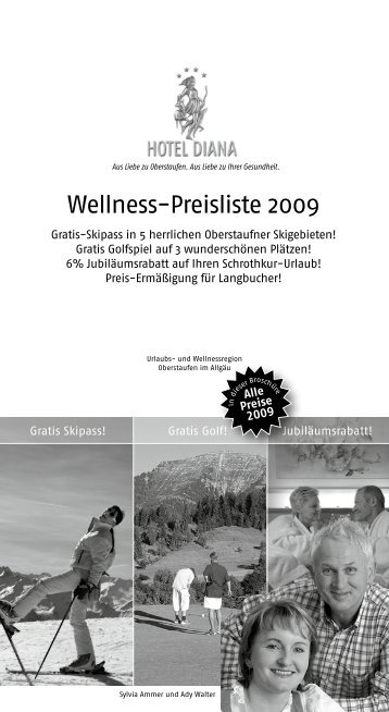 Wellness-Preisliste 2009 - Hotel Diana