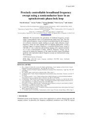 Precisely controllable broadband frequency sweeps using a ...