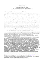 Scuole e metodologie nell'analisi economica del diritto