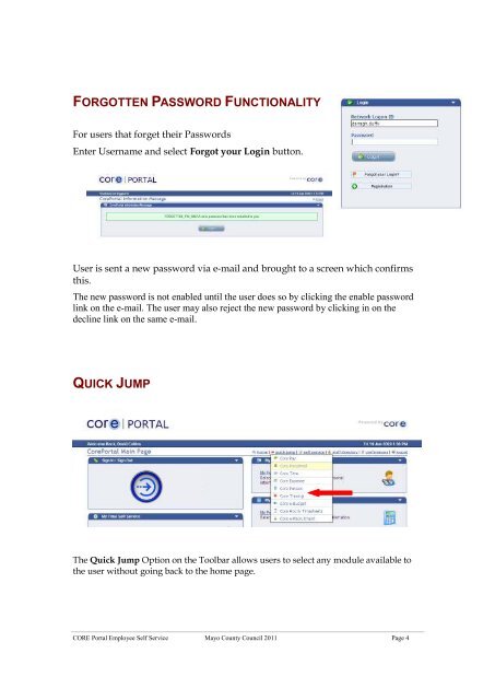 Core Portal ESS Employee Self Service User Manual - Mayo County ...