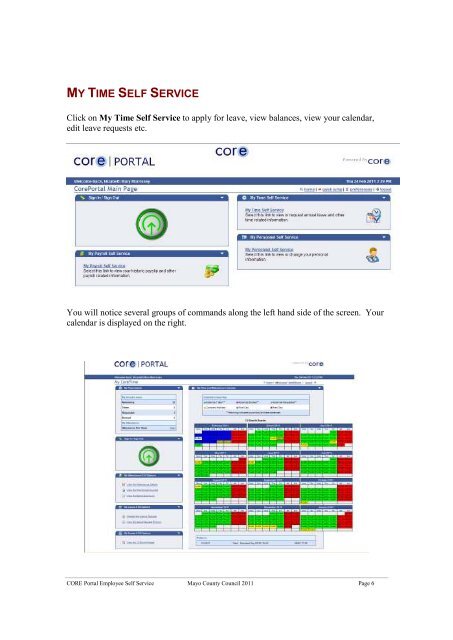 Core Portal ESS Employee Self Service User Manual - Mayo County ...