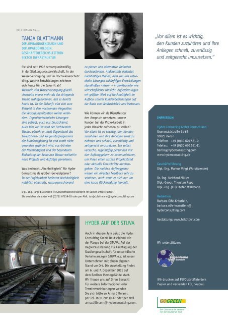 Hyder Consulting Information Ausgabe 08 | Oktober 2011