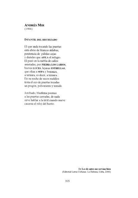 antologÃ­a de la poesÃ­a cÃ³smica cubana - Frente de AfirmaciÃ³n ...