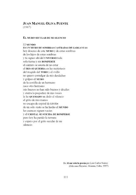 antologÃ­a de la poesÃ­a cÃ³smica cubana - Frente de AfirmaciÃ³n ...