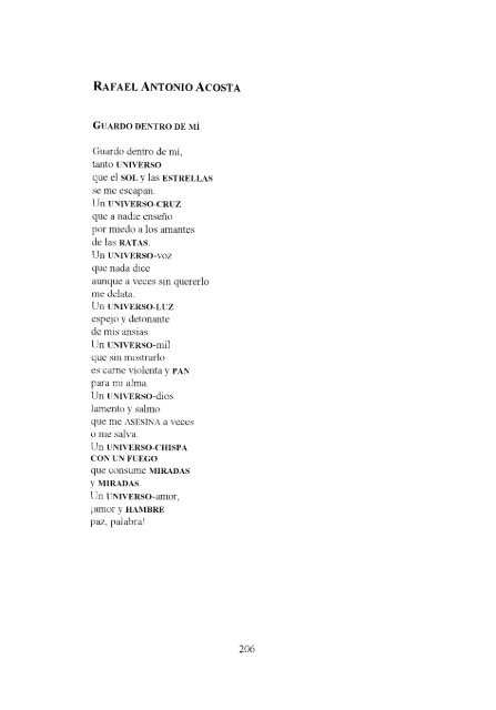 antologÃ­a de la poesÃ­a cÃ³smica cubana - Frente de AfirmaciÃ³n ...