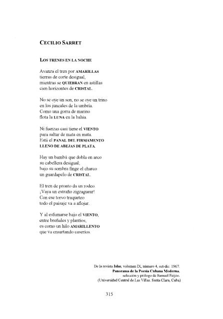 antologÃ­a de la poesÃ­a cÃ³smica cubana - Frente de AfirmaciÃ³n ...