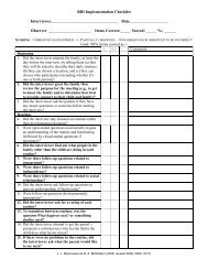 RBI Implementation Checklist