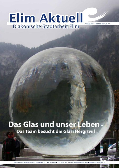 Das Glas und unser Leben - - Diakonische Stadtarbeit Elim