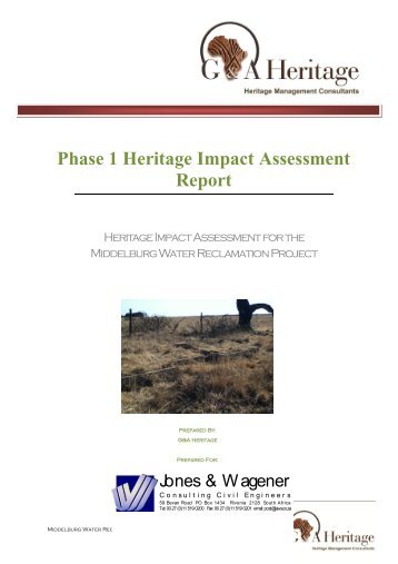 Phase 1 Heritage Impact Assessment Report - SAHRA