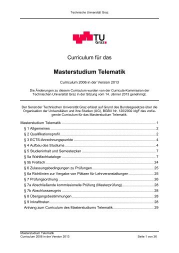 Masterstudium Telematik - mibla.TUGraz.at