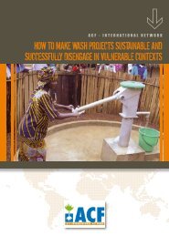 How to make waSH projectS SuStainable and ... - BVSDE