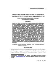 (Triticum aestivum L.) Genotypes Ghulam Shabbir - Journal of ...