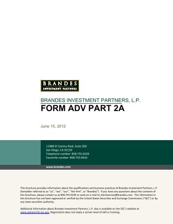 FORM ADV PART 2A - Citi Private Bank