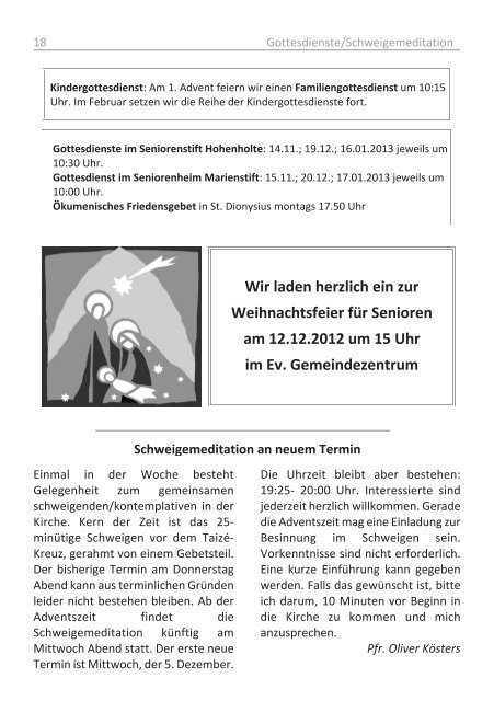 Gemeindebrief - Evangelische Kirchengemeinde Havixbeck