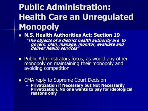 Health Care An Unregulated Monopoly