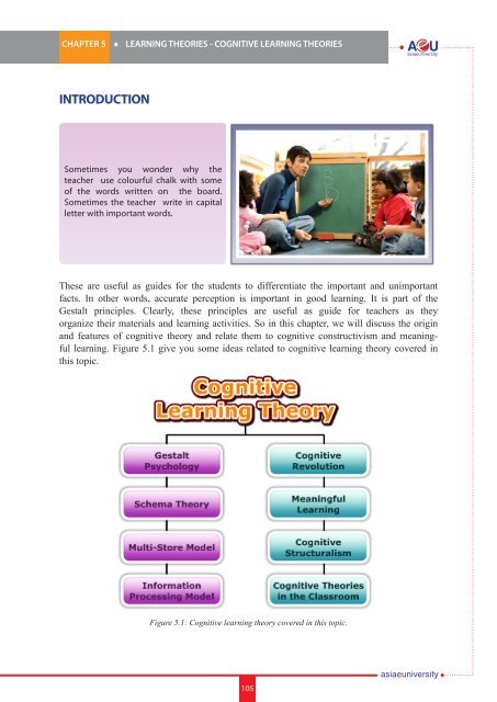 Learning Theories - Cognitive Learning Theories CHAPTER