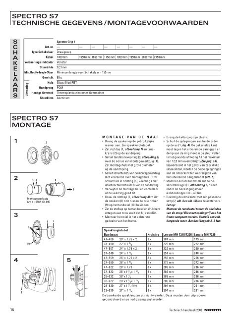 spectro p5 technische gegevens ... - Alles voor de fiets