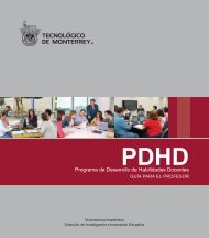 PDHD. GuÃ­a para el profesor - TecnolÃ³gico de Monterrey