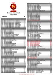 Bachmann China Ho Scale Price List 2012