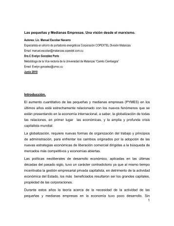 VisiÃ³n marxismo pequenas medianas empresas - Gestiopolis