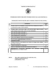 1 NORTH EASTERN RAILWAY TENDER DOCUMENT FOR OPEN ...