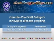 Colombo Plan Staff College's Innovative Blended Learning