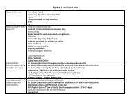 Algebra II Curriculum Map - Claremore Public Schools