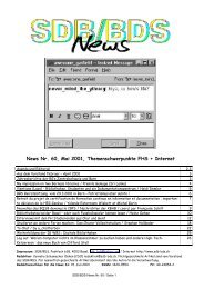 News Nr. 60, Mai 2001, Themenschwerpunkte FHS + ... - SDB/BDS