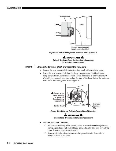 DLV1280-DX User Manual - Christie Digital Systems