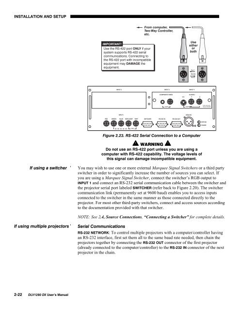 DLV1280-DX User Manual - Christie Digital Systems