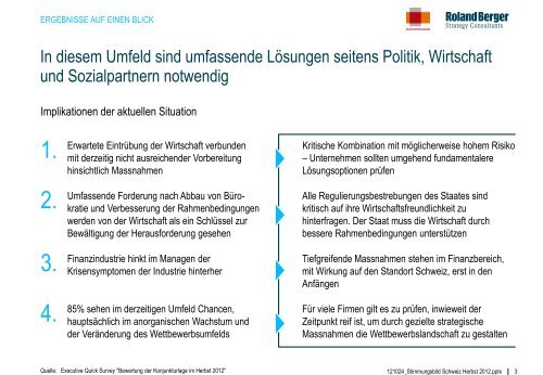Stimmungsbild der Schweizer Wirtschaft (PDF ... - Roland Berger