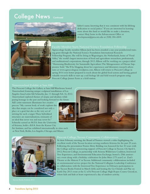 Transitions Magazine Spring 2013 - Prescott College