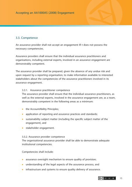 AA1000 ASSURANCE STANDARD 2008 - AccountAbility