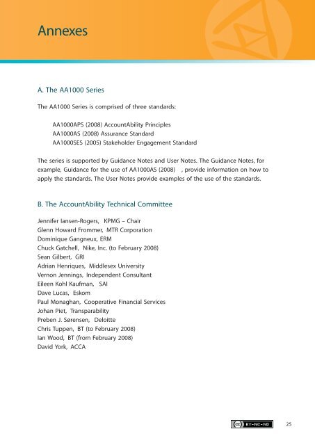 AA1000 ASSURANCE STANDARD 2008 - AccountAbility