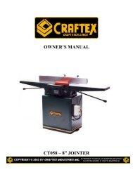 OWNER'S MANUAL CT058 â 8â JOINTER - Busy Bee Tools