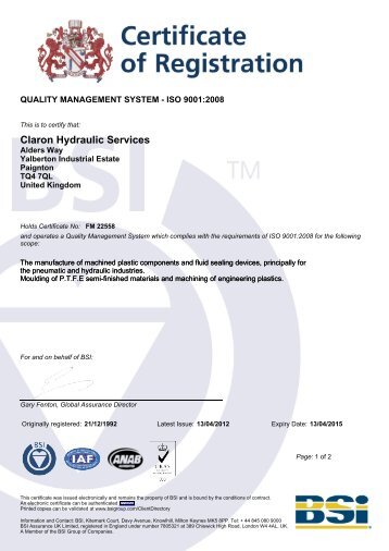 BSI Certificate